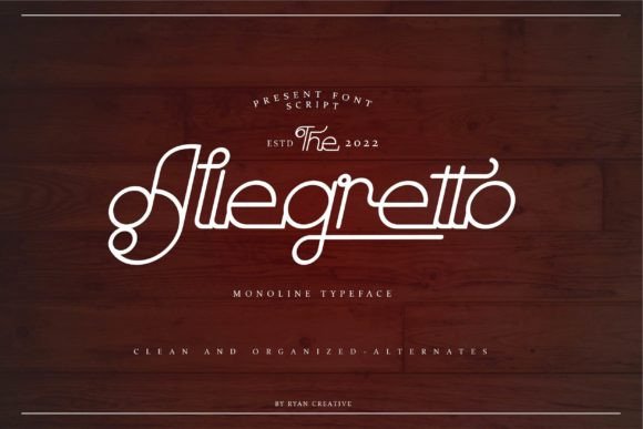 Allegretto: The Free Script Font That Polishes Your Brand Identity