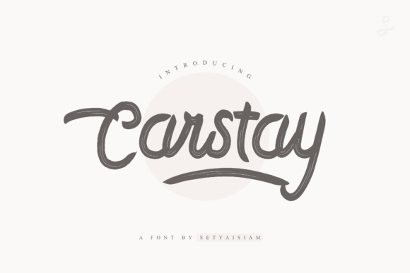 Carstay: A Brushed Script Typeface for Editorial Design