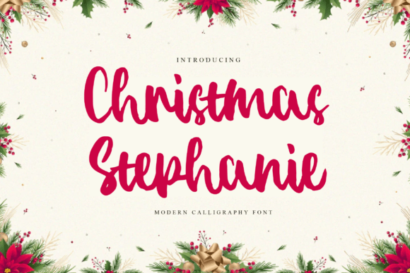 Christmas Stephanie: A Romantic Script Font for Web Design