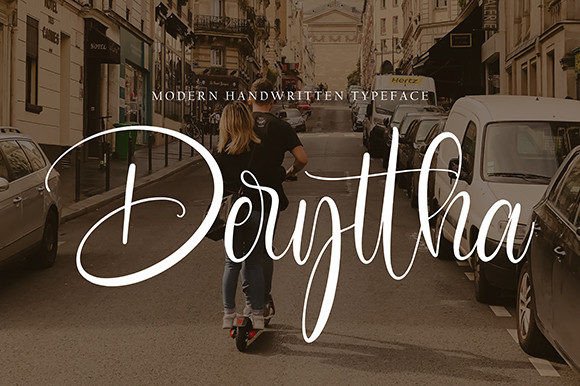 Deryttha: A Script Font for Polished Digital Branding