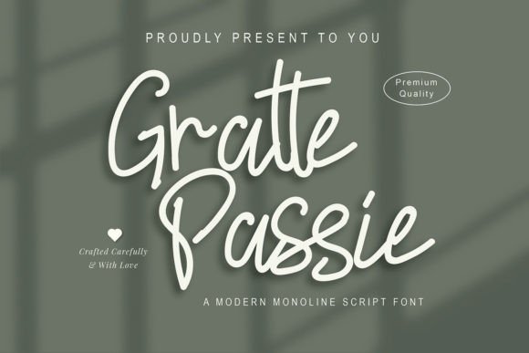 Gratte Passie: The Elegant Script Font for Boutique Branding