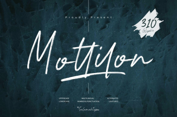 Mottilon: A Brushed Script Font for Editorial Design
