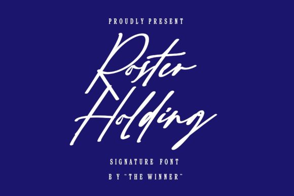 Roster Holding: A Script Typeface for Modern Web Design