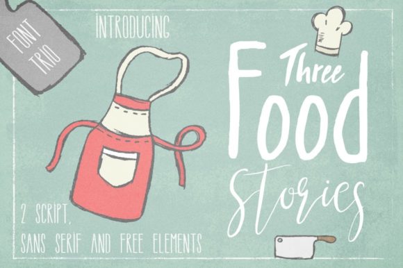 Three Food Stories: A Handwritten Font for Crafters and Sellers